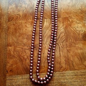 Copper colored pearl necklace